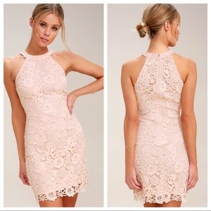 Lulus Love Poem Blush Pink Mini Dress